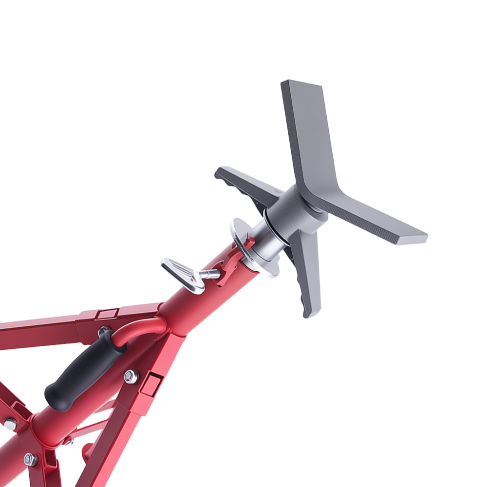 Adjustable V Head Pipe Jack Stand Steel 2500lbs Load Capacity 27.2-52 inches