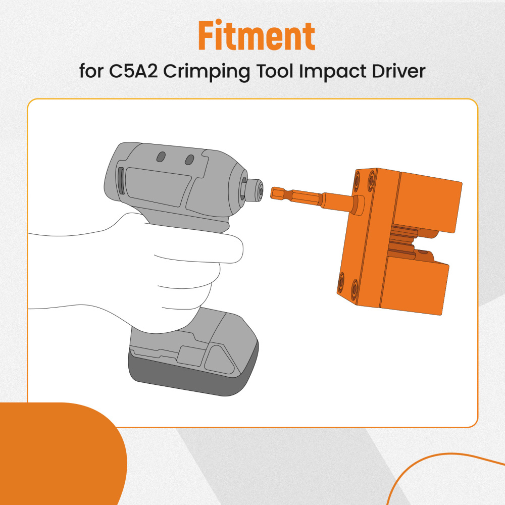 Impact Driver Power-Assisted Sheet Metal Crimper Replacement for C5A2 Crimping Tool
