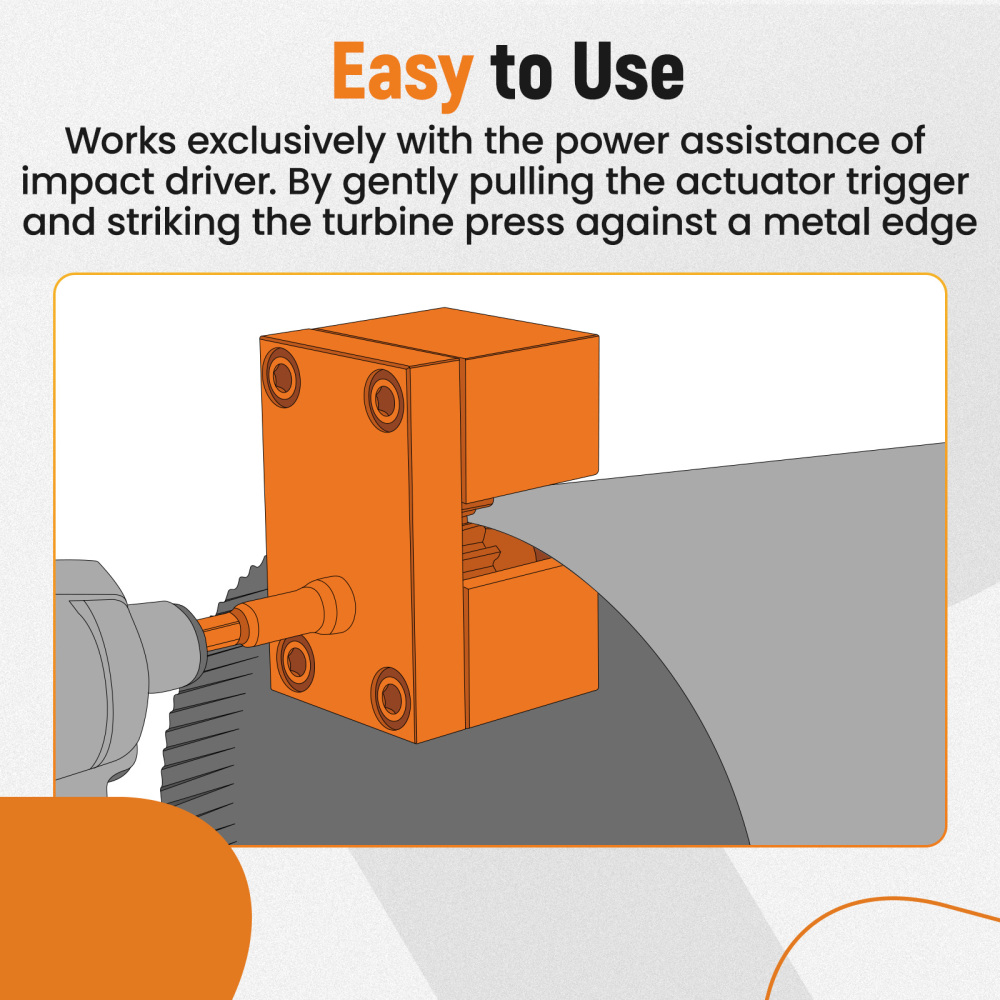 Impact Driver Power-Assisted Sheet Metal Crimper Replacement for C5A2 Crimping Tool