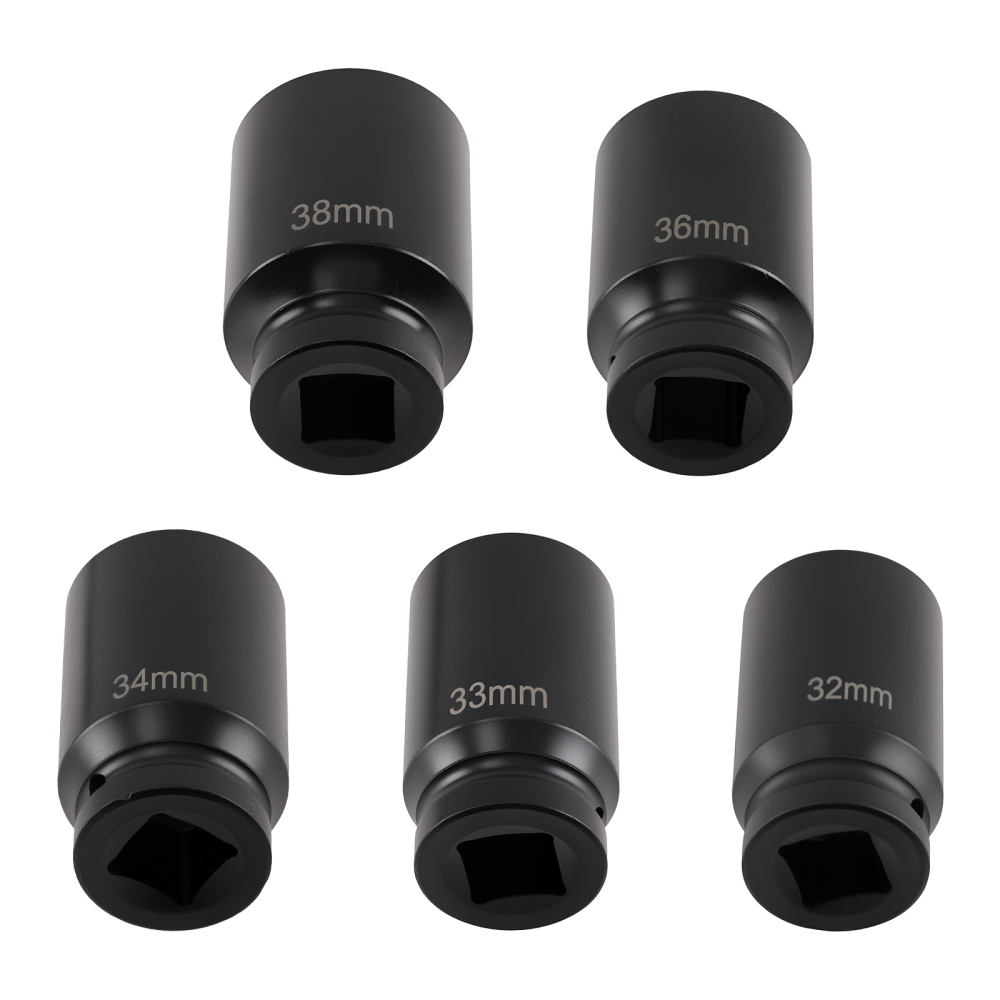 11 Piece 3/4 Drive Impact Socket Set Metric 17-38mm 6 Point CR-V with compatible for Case