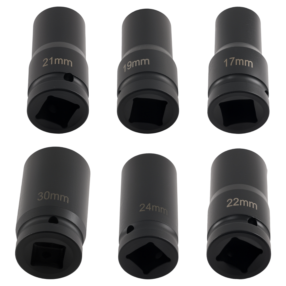 11 Piece 3/4 Drive Impact Socket Set Metric 17-38mm 6 Point CR-V with compatible for Case