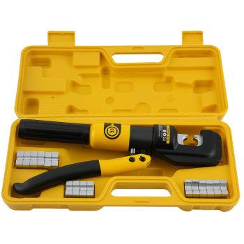10T Hydraulic Wire Crimper Tool Set with 9 Dies for Electrical Cable Battery