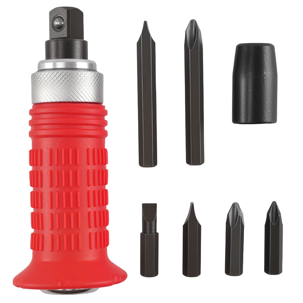 1/2 Drive Impact Driver Set CRV Steel Mixed Screwdriver Bits 7Pcs Tools