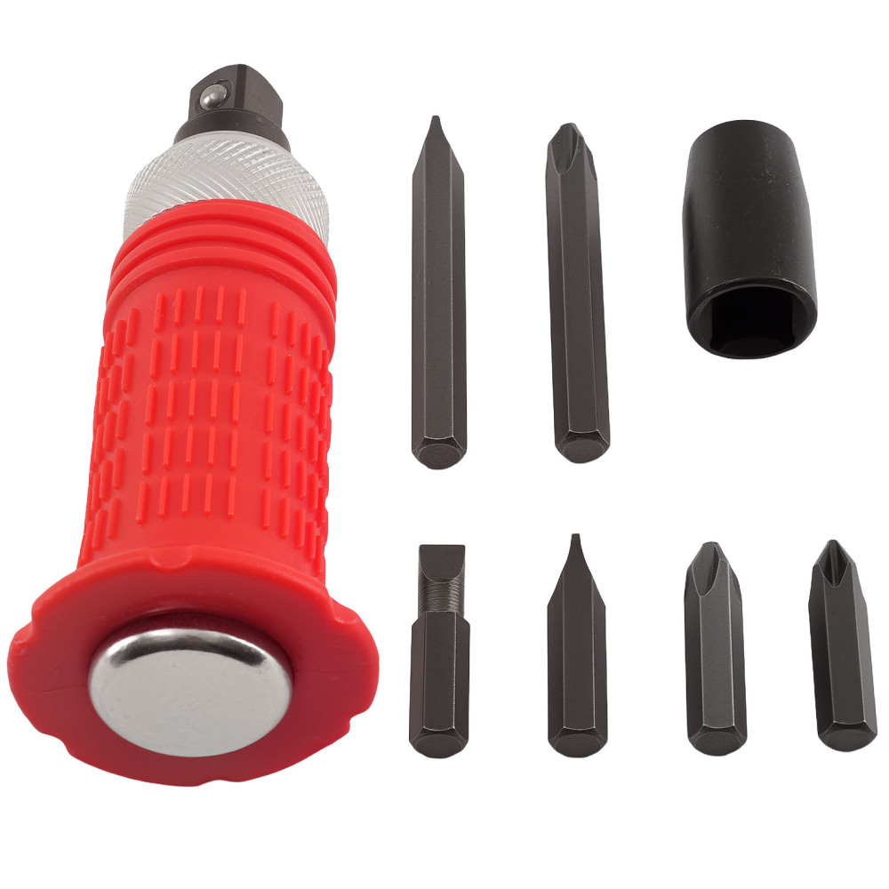 1/2 Drive Impact Driver Set CRV Steel Mixed Screwdriver Bits 7Pcs Tools