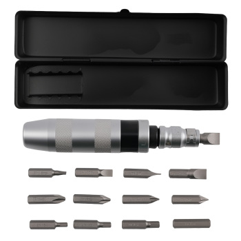 1/2 Drive Chrome Impact Driver Set 12pcs Bits Slotted Hex Soft Grip