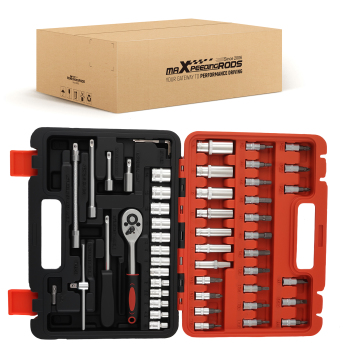 Kit 53 Pezzi Bussole 1/4 Attacco Metrico Inserti Prolunga Flessibile