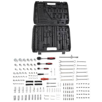 216PCS Auto Mechanic Socket Wrench Set 1/4 3/8 1/2 DR Tool Kit w/Compatible for Case