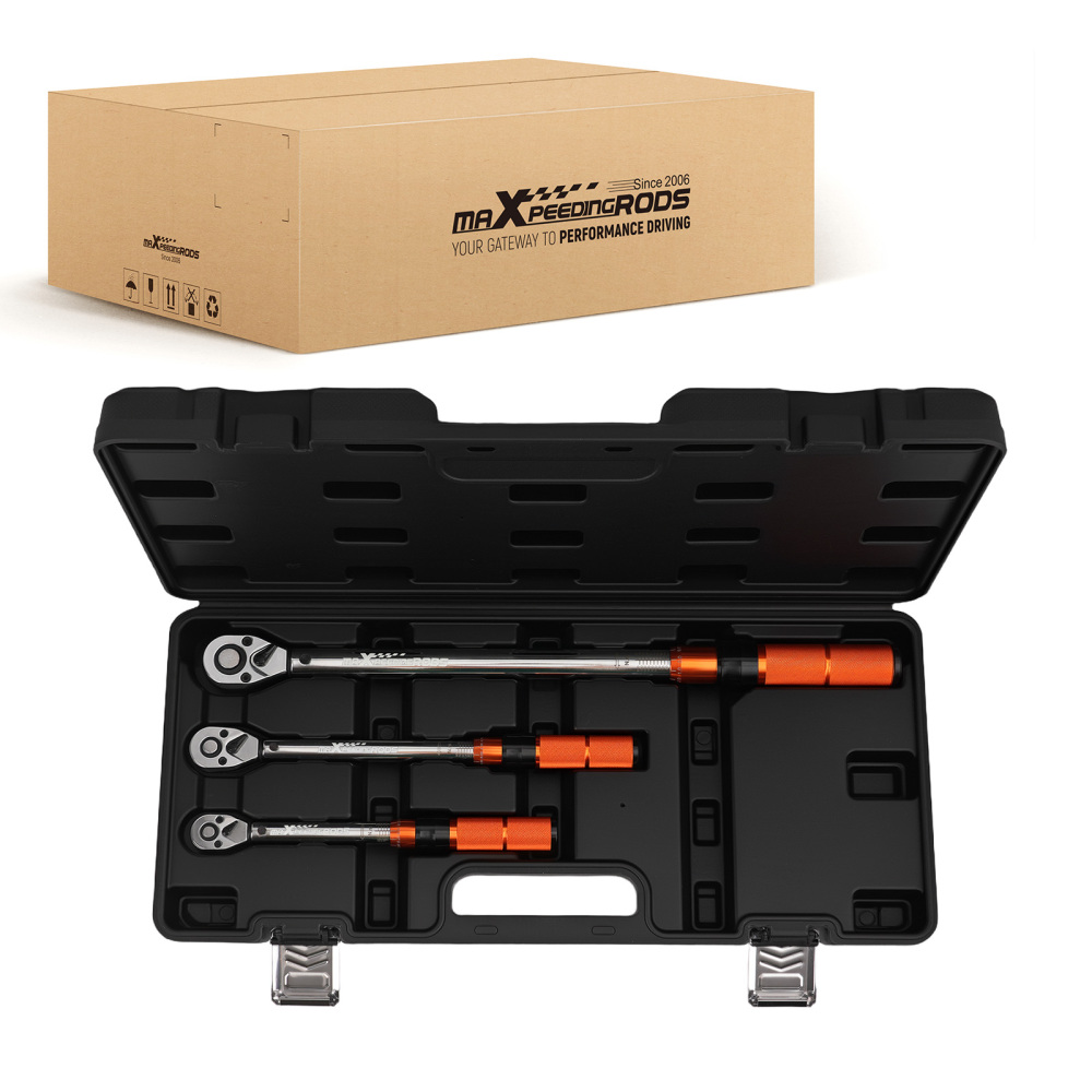 Chiave Dinamometrica Professionale Set 1/4 3/8 1/2 Pollici 5-220Nm Valigetta