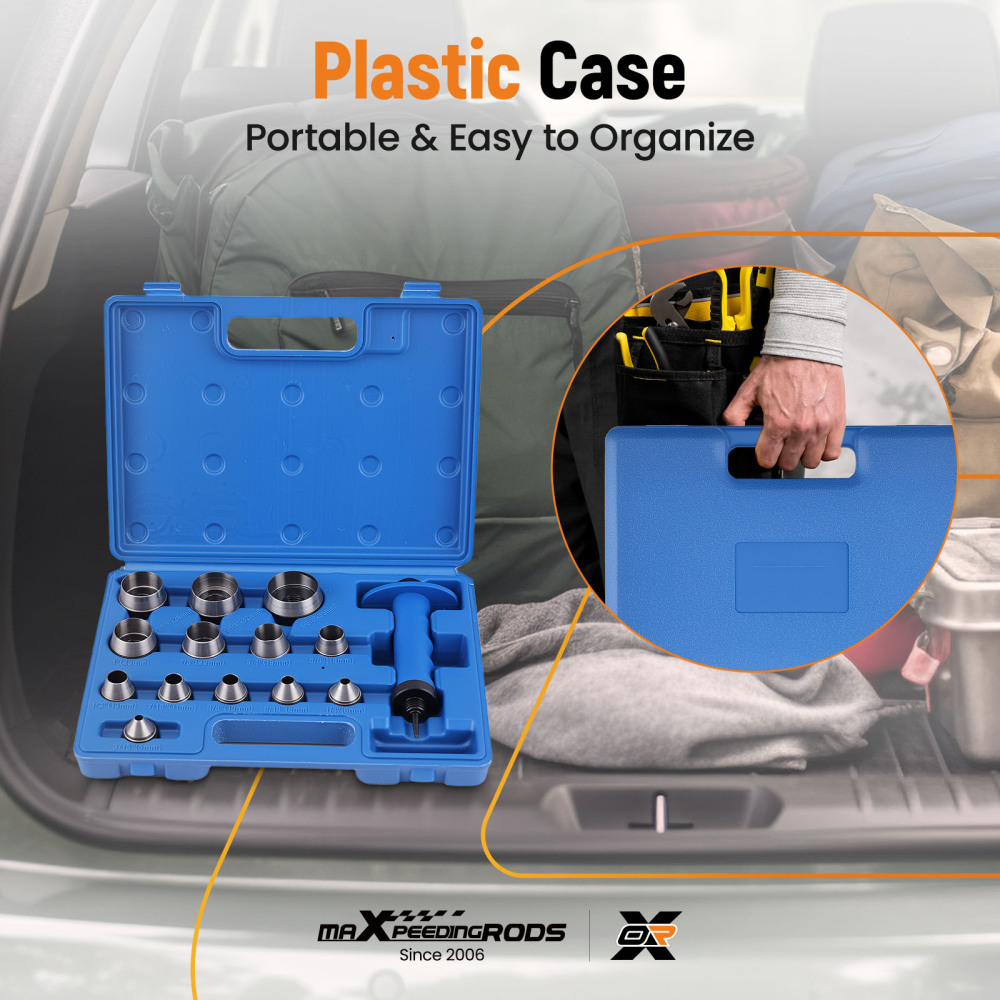 Hollow Punch Set Leather DIY Hole Punch Set Steel Craft Tool with compatible for Case 5-35mm