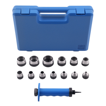 Kit 13 Punzoni Acciaio for Pelle 5-35mm con Impugnatura a Molla e Custodia