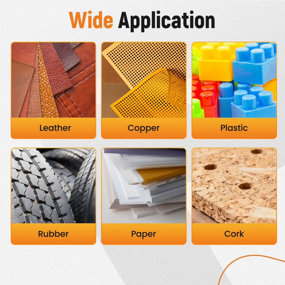 Hollow Punch Set Leather DIY Hole Punch Set Steel Craft Tool with compatible for Case 5-35mm