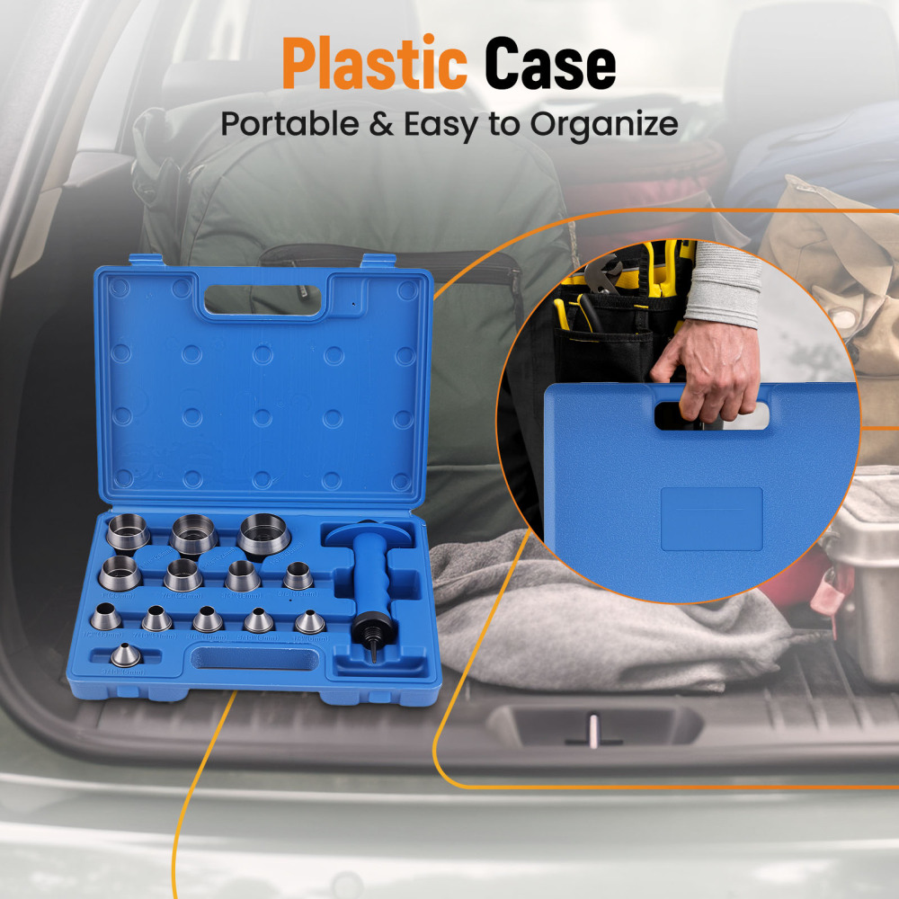 Hollow Punch Set Leather DIY Hole Punch Set Steel Craft Tool with compatible for Case 5-35mm