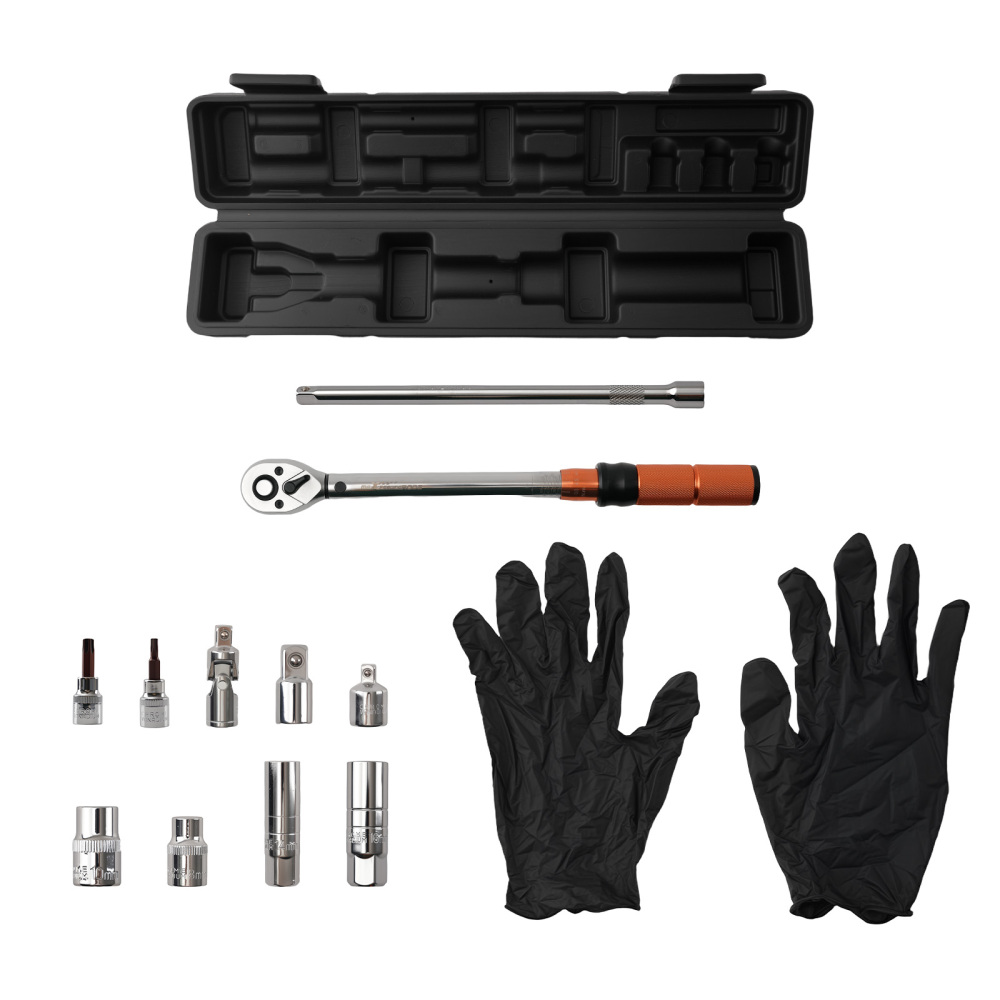 Chiave Dinamometrica 3/8 5-60Nm for Bicicletta Set 11 Accessori Giunto