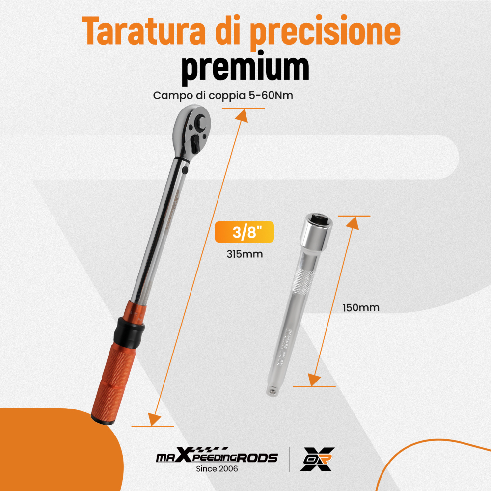 Chiave Dinamometrica 5-60 Nm for Riparazione Auto Set 32 Pezzi Bit