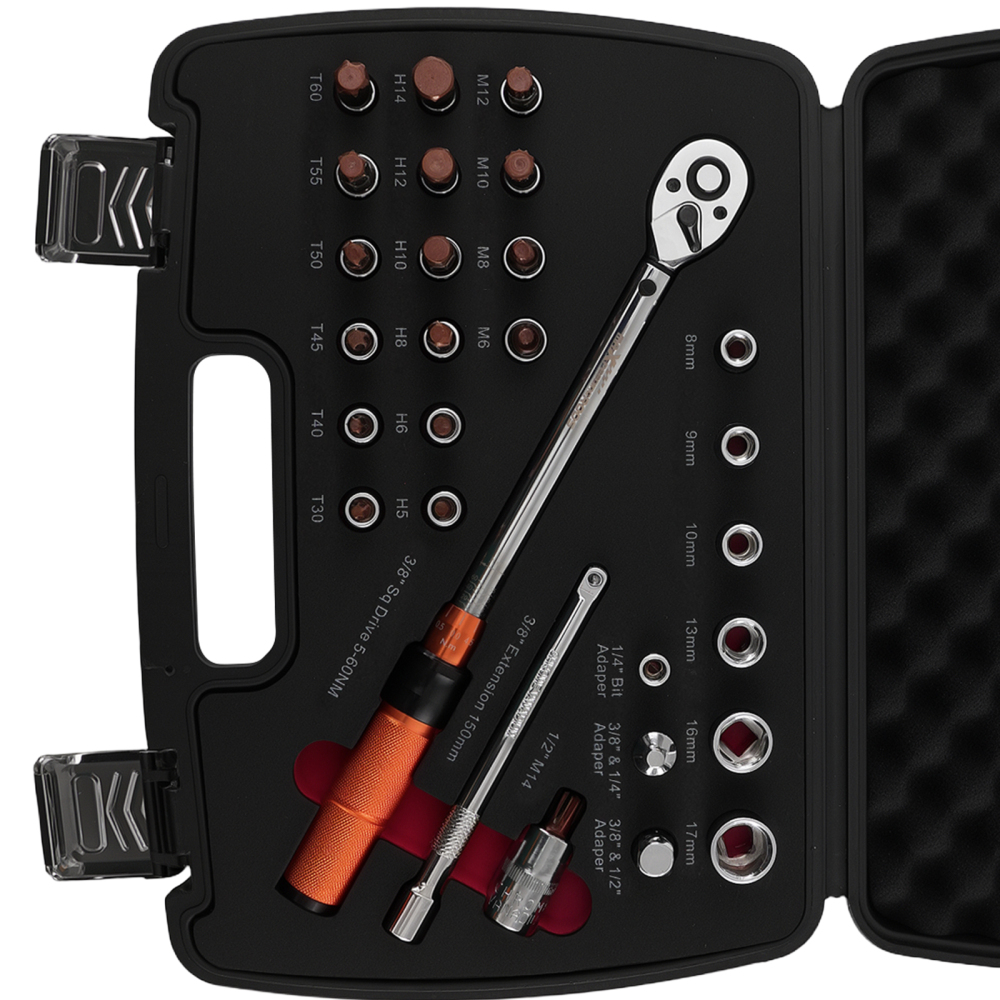 Chiave Dinamometrica 32 Pezzi for Officina Auto 5-60 Nm con Valigetta