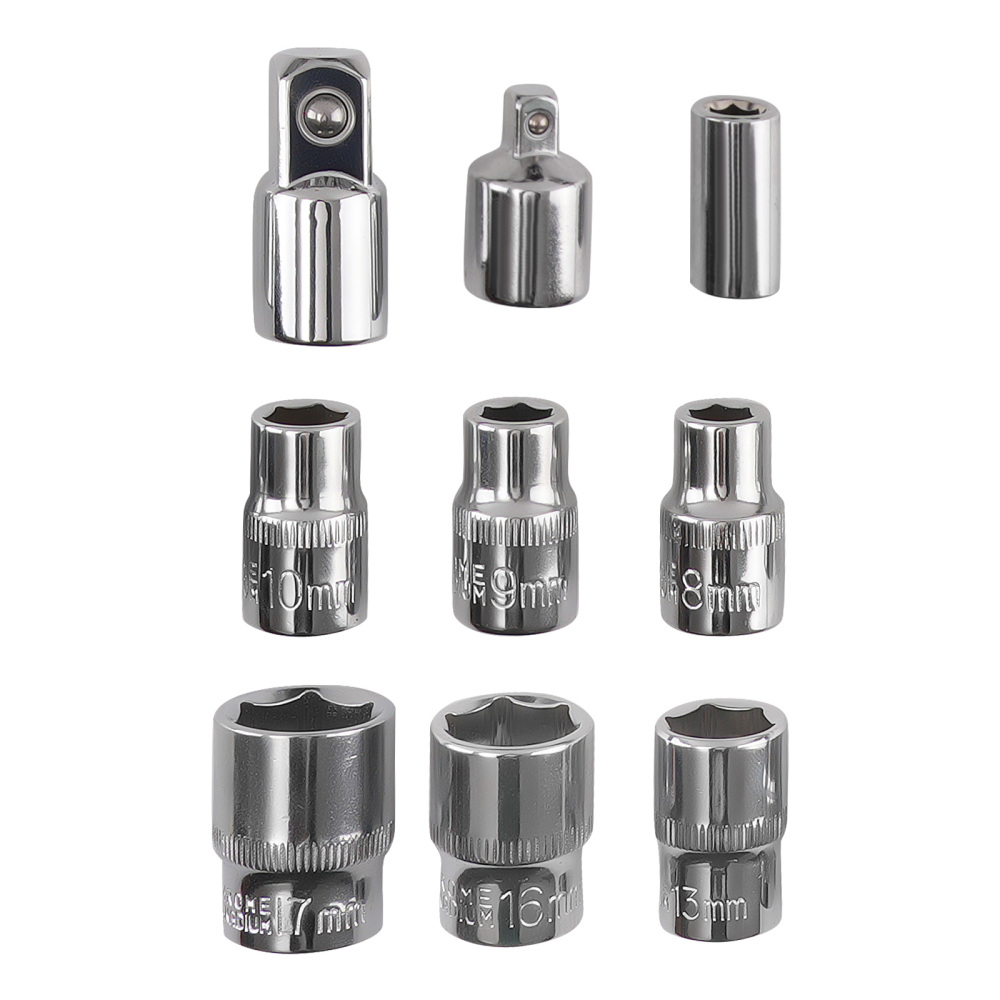 Chiave Dinamometrica 3/8 5-60 Nm Kit 40 Pezzi con Adattatori e Bussole Esagona