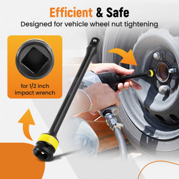 10Pcs 1/2 Drive Torque Extension Bar Set Limiting Extension Torque Sticks