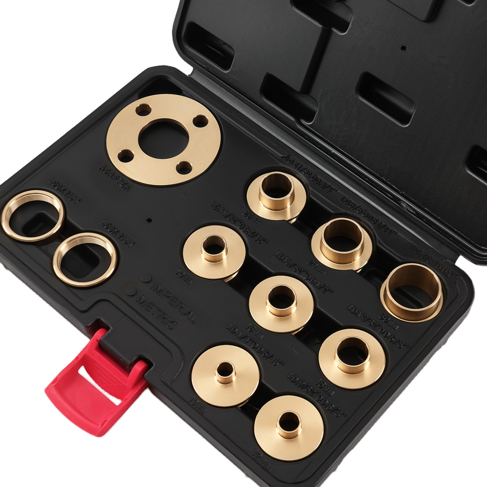 8pc Brass Router Bush Guide Template Set for Woodworking Makita Freud Router