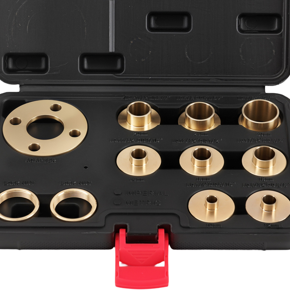 8pc Brass Router Bush Guide Template Set for Woodworking Makita Freud Router
