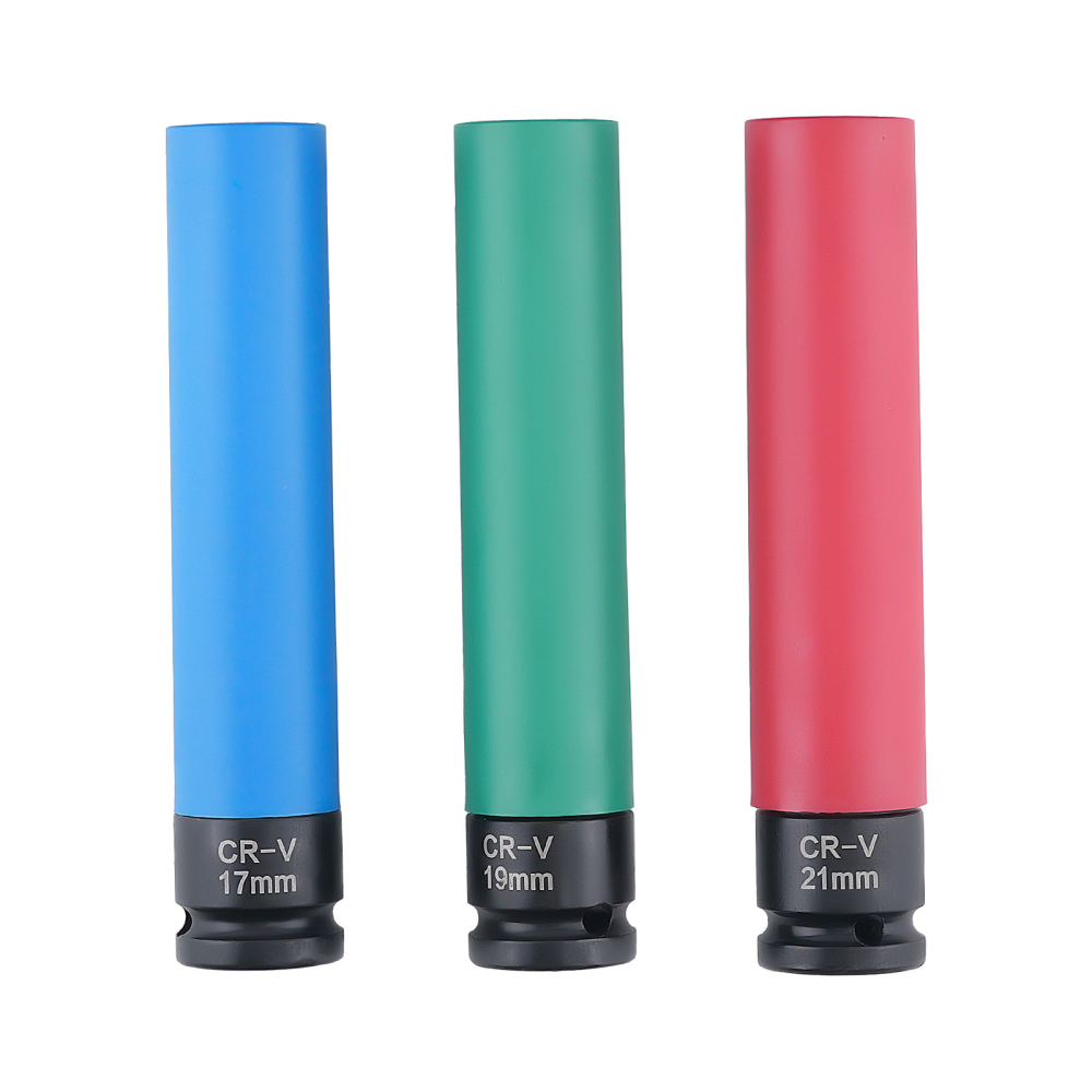 3 Douilles à Chocs for Roues 1/2 Pouce 17mm 19mm 21mm Hexagonal 150mm