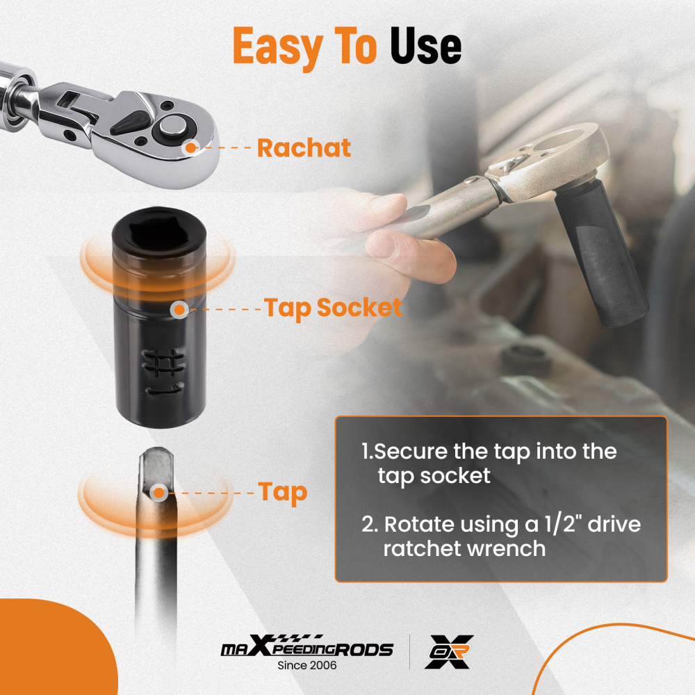 11PC Magnetic Tap Socket Carbon Steel for 1/8 NPT 70520-70660 Tool