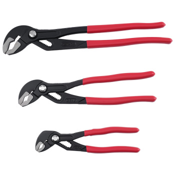 3 Piece Water Pump Pliers 7 10 12 Inch Non-Slip Grip Carbon Steel Tool Set