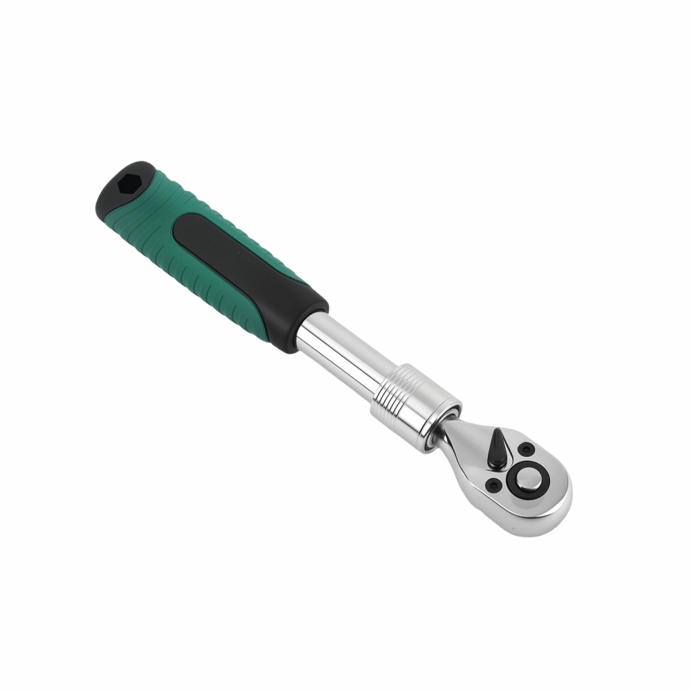 3 Piece Extendable Ratchet 1/4 3/8 1/2 Drive 72-Tooth Quick Release Wrench Set