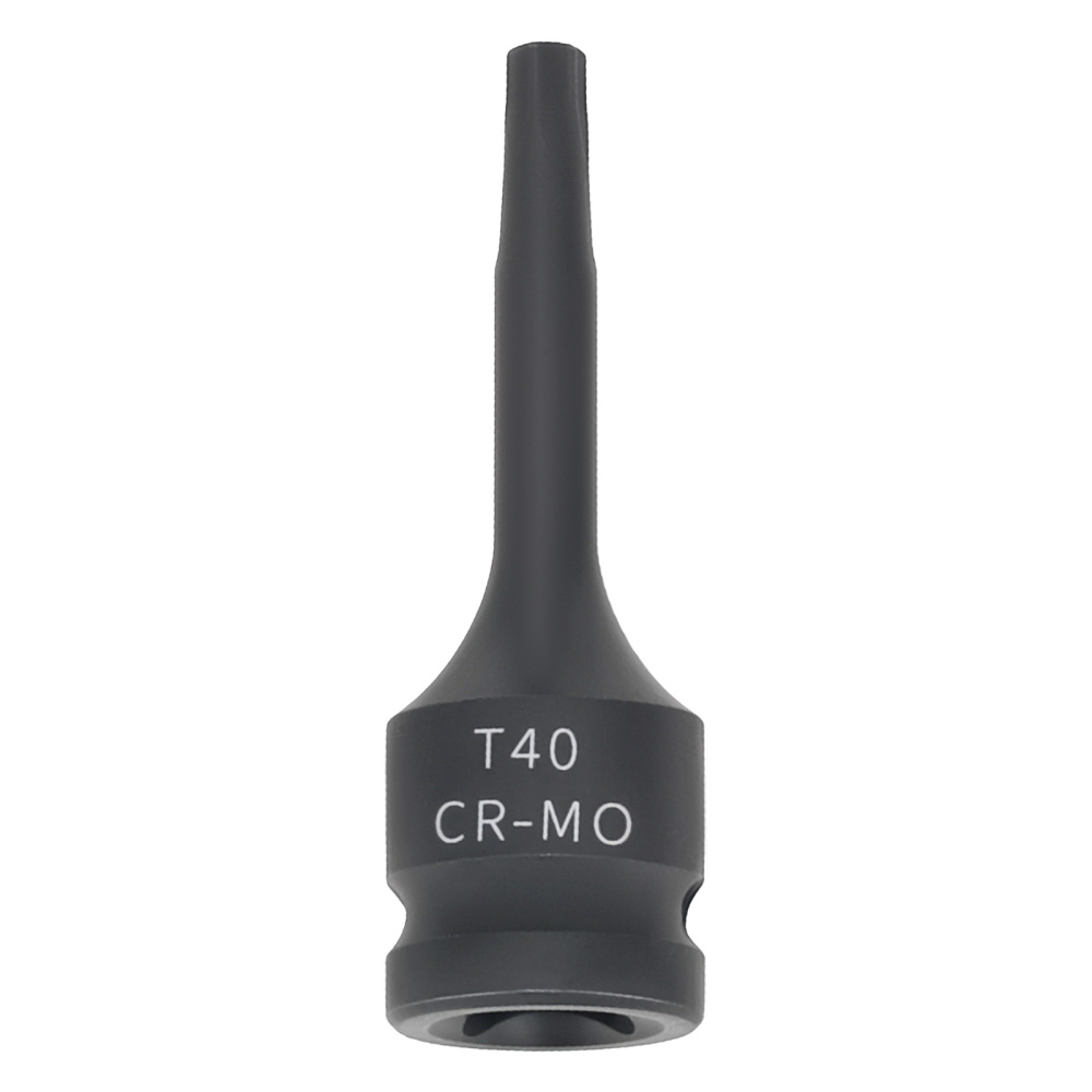 Impact Star Bit Socket 1/2 Drive T40 78mm CR-MO Black Phosphate