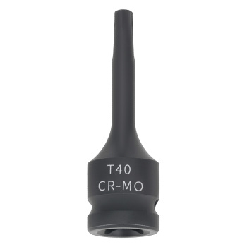 Impact Star Bit Socket 1/2 Drive T40 78mm CR-MO Black Phosphate