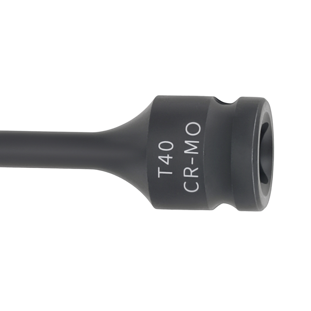 Impact Star Bit Socket 1/2 Drive T40 78mm CR-MO Black Phosphate