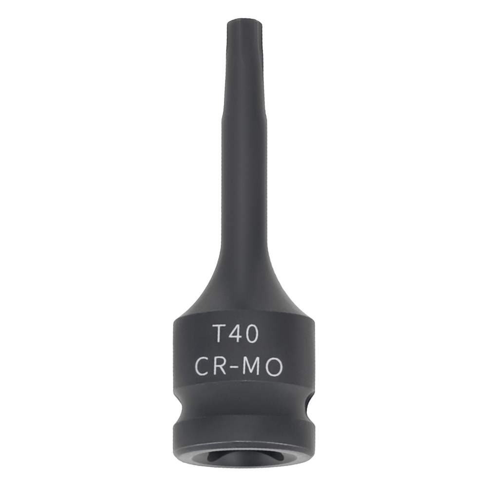 Impact Star Bit Socket 1/2 Drive T40 78mm CR-MO Black Phosphate