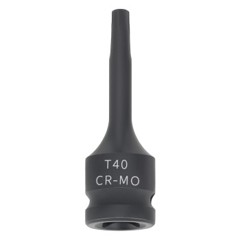 Impact Star Bit Socket 1/2 Drive T40 78mm CR-MO Black Phosphate