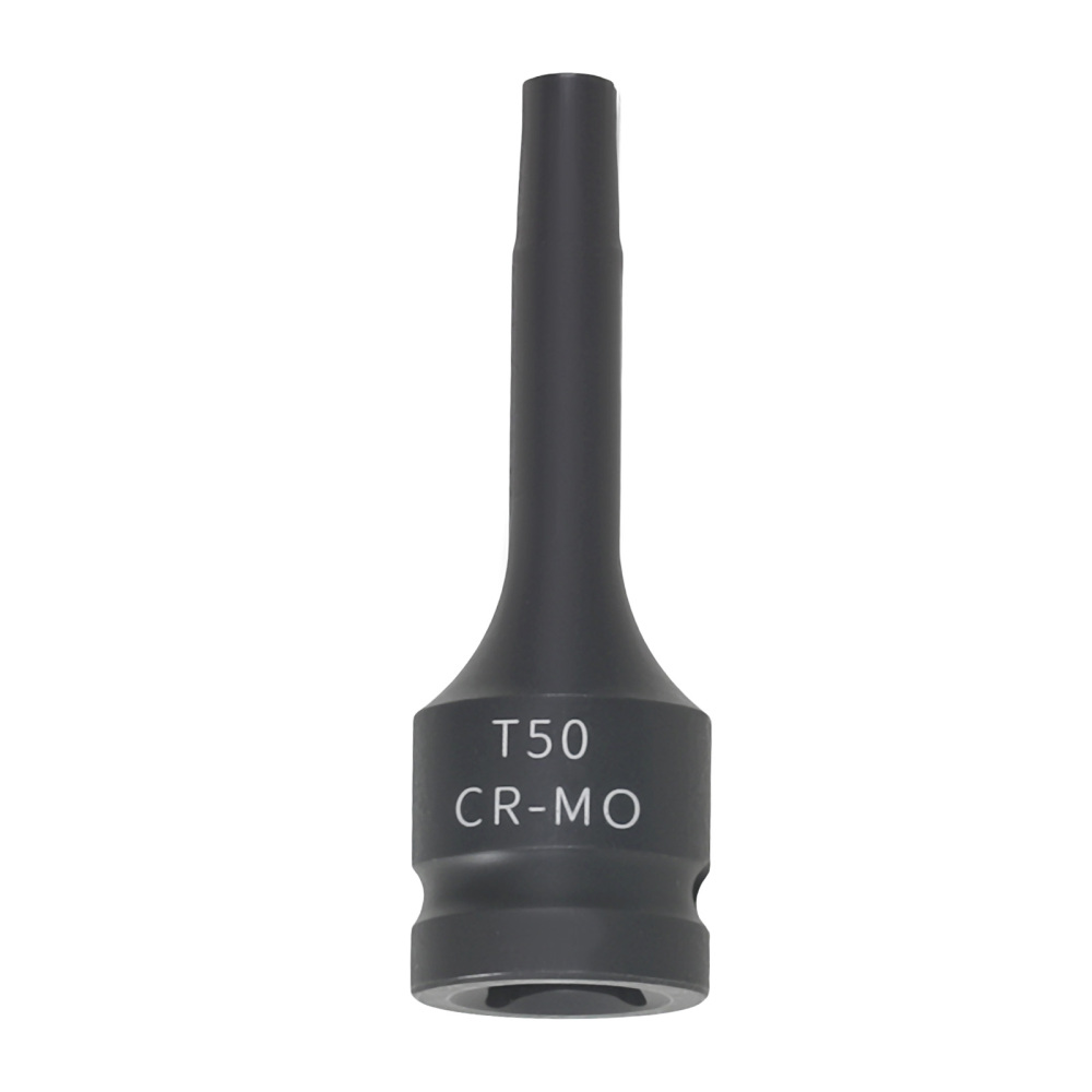 1/2 Drive Impact Star Bit Socket T50 78mm Chrome Molybdenum Black Phosphate