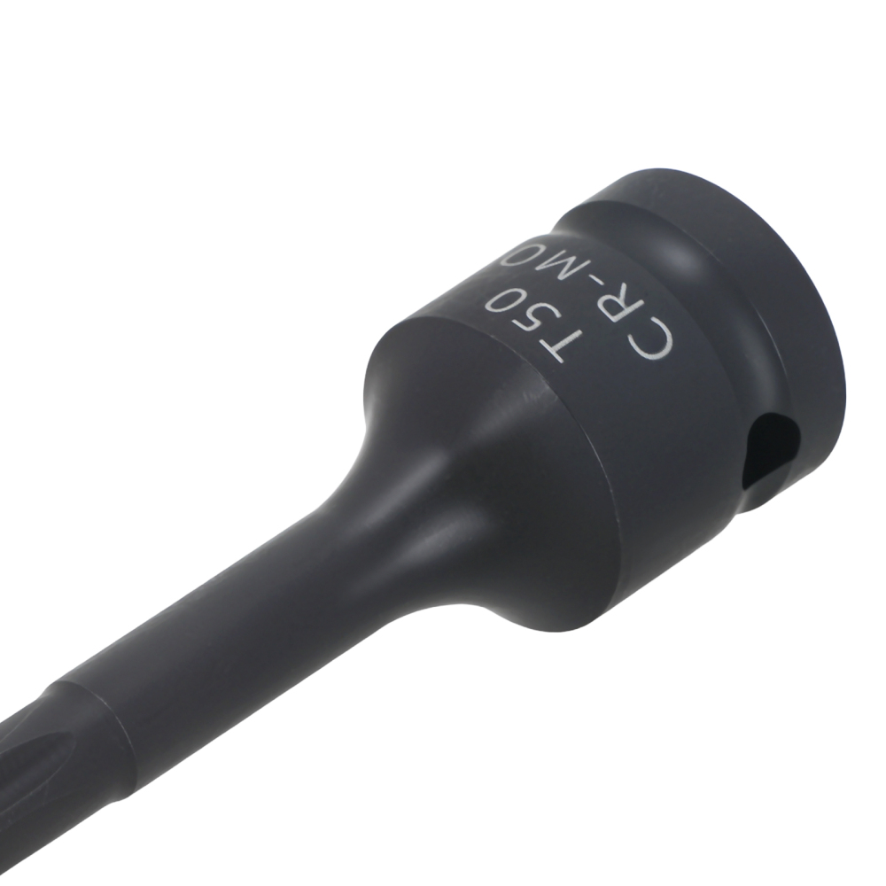 1/2 Drive Impact Star Bit Socket T50 78mm Chrome Molybdenum Black Phosphate
