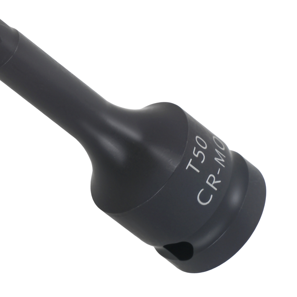 1/2 Drive Impact Star Bit Socket T50 78mm Chrome Molybdenum Black Phosphate