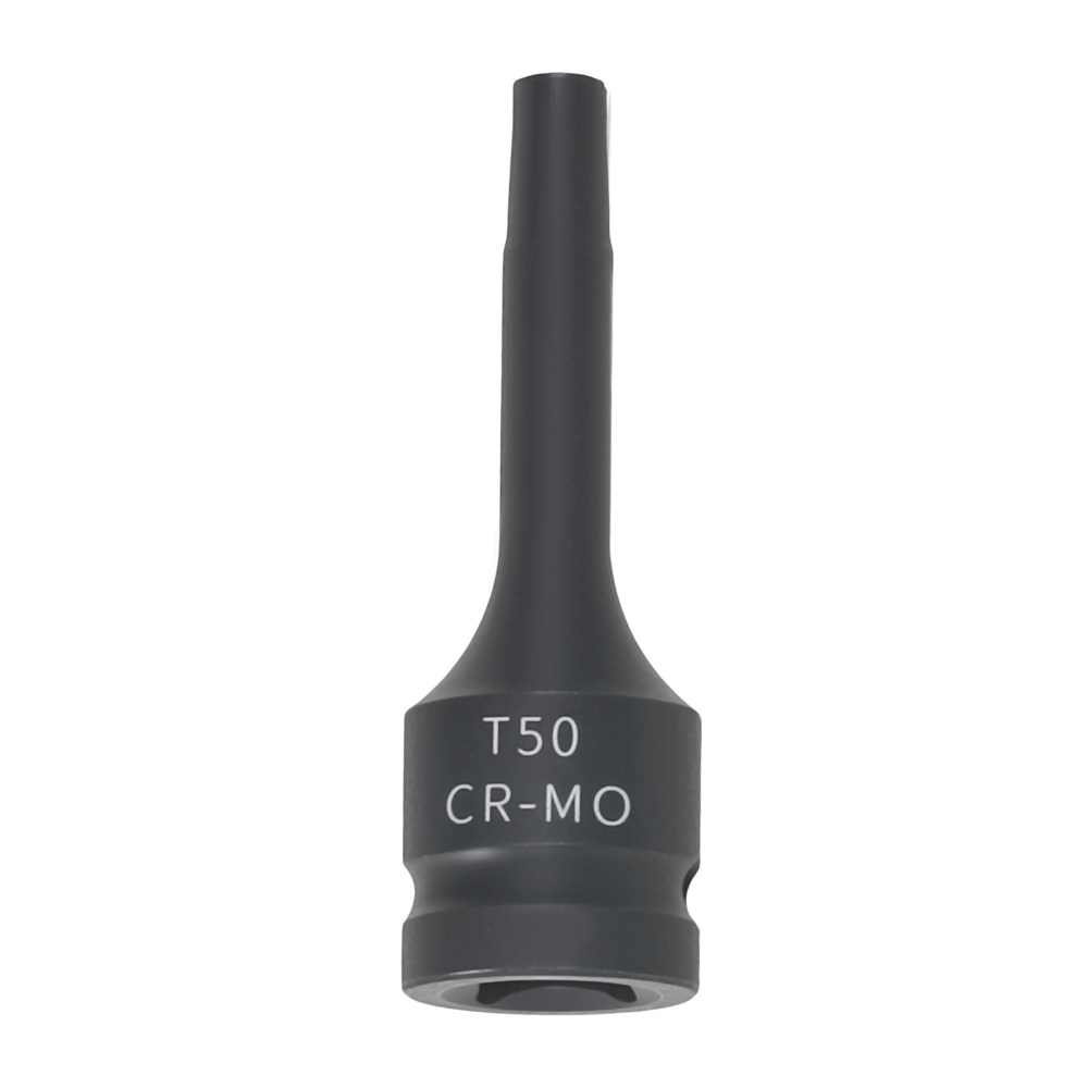1/2 Drive Impact Star Bit Socket T50 78mm Chrome Molybdenum Black Phosphate