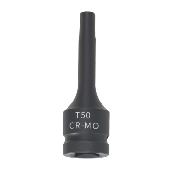 1/2 Drive Impact Star Bit Socket T50 78mm Chrome Molybdenum Black Phosphate