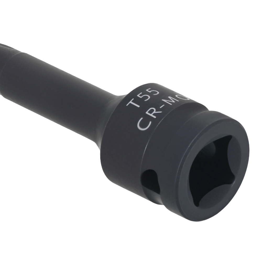 1/2 Drive Impact Socket T55 78mm Star Bit 6 Point Cr-mo Tool Black Phosphate