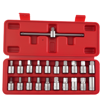 21pcs Drain Plug Removal Socket Kit Hex compatible for Ford Citroen Peugeot Fiat