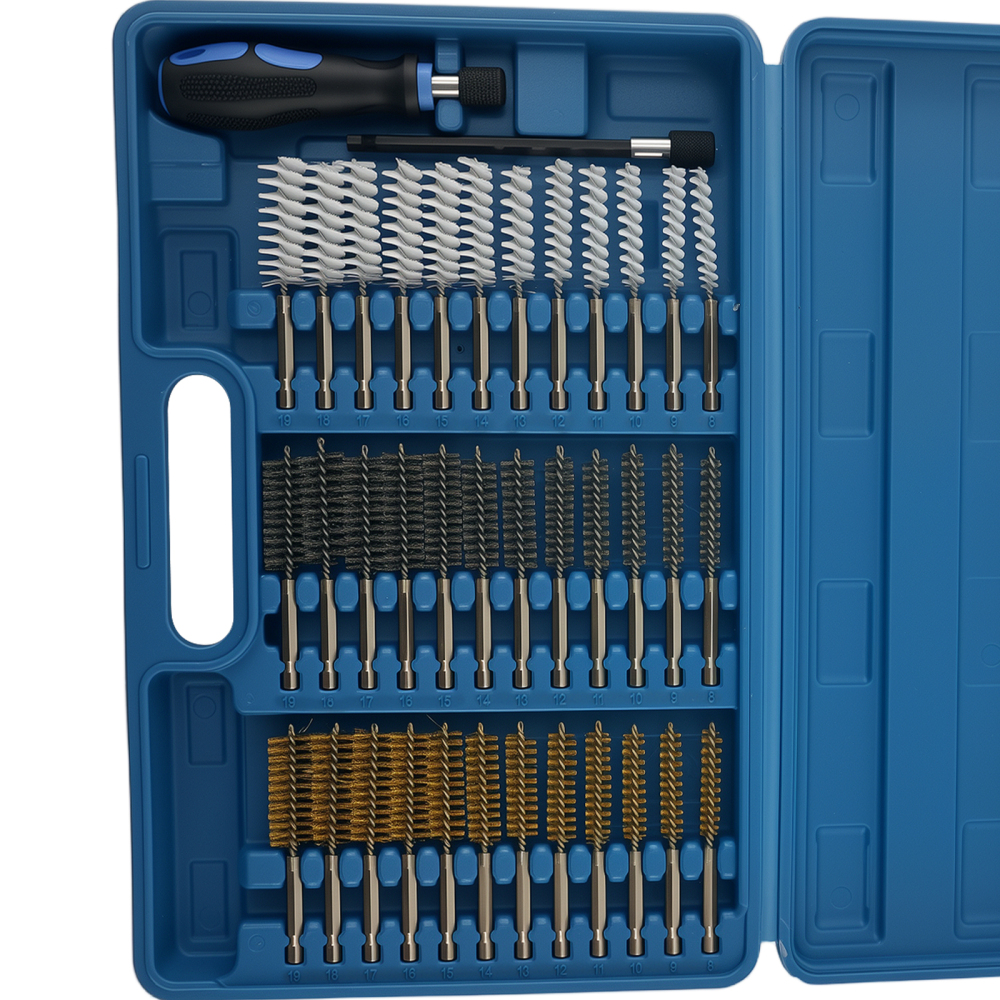 36 Spazzole Pulizia EGR 8-19mm Acciaio Ottone Nylon for Trapano Elettrico