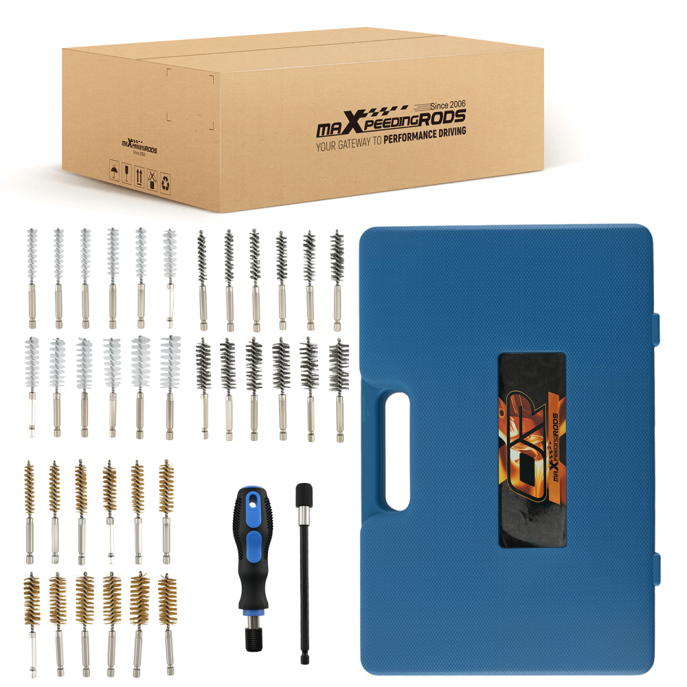 36 Spazzole Pulizia EGR 8-19mm Acciaio Ottone Nylon for Trapano Elettrico