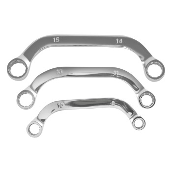 5PC Metric C-shaped Obstruction Wrench Set C Spanner 8-22mm Chrome Vanadium