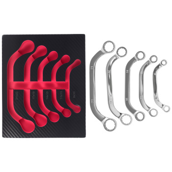 5PC Metric C-shaped Obstruction Wrench Set C Spanner 8-22mm Chrome Vanadium