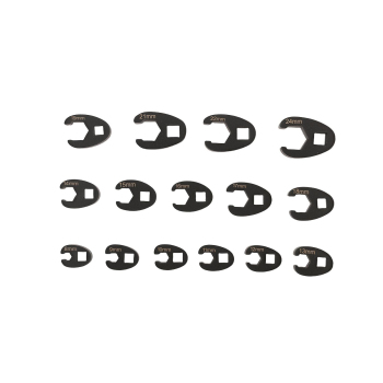 15 Piece Flare Nut Wrench Set Crowfoot Wrench Set 8-24mm 3/81/2 Drive Steel