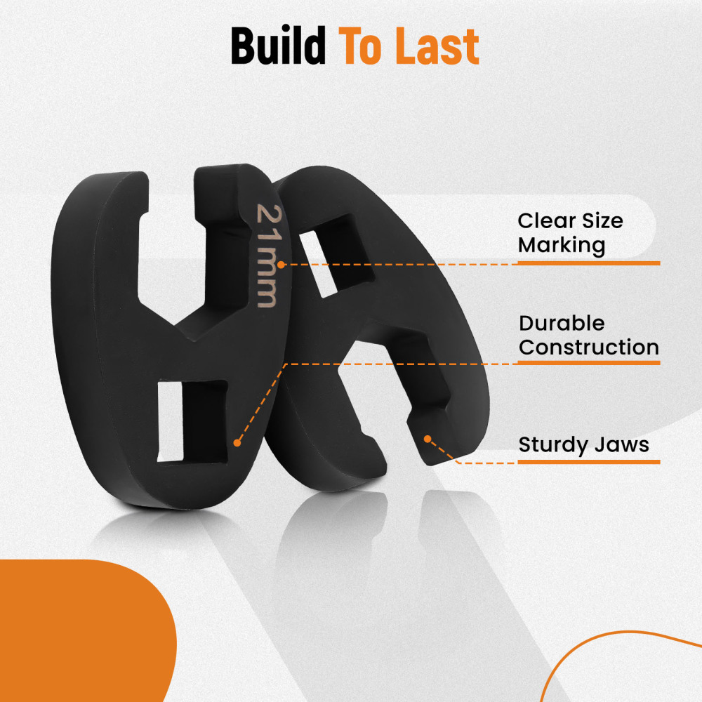 15 Piece Flare Nut Wrench Set Crowfoot Wrench Set 8-24mm 3/81/2 Drive Steel