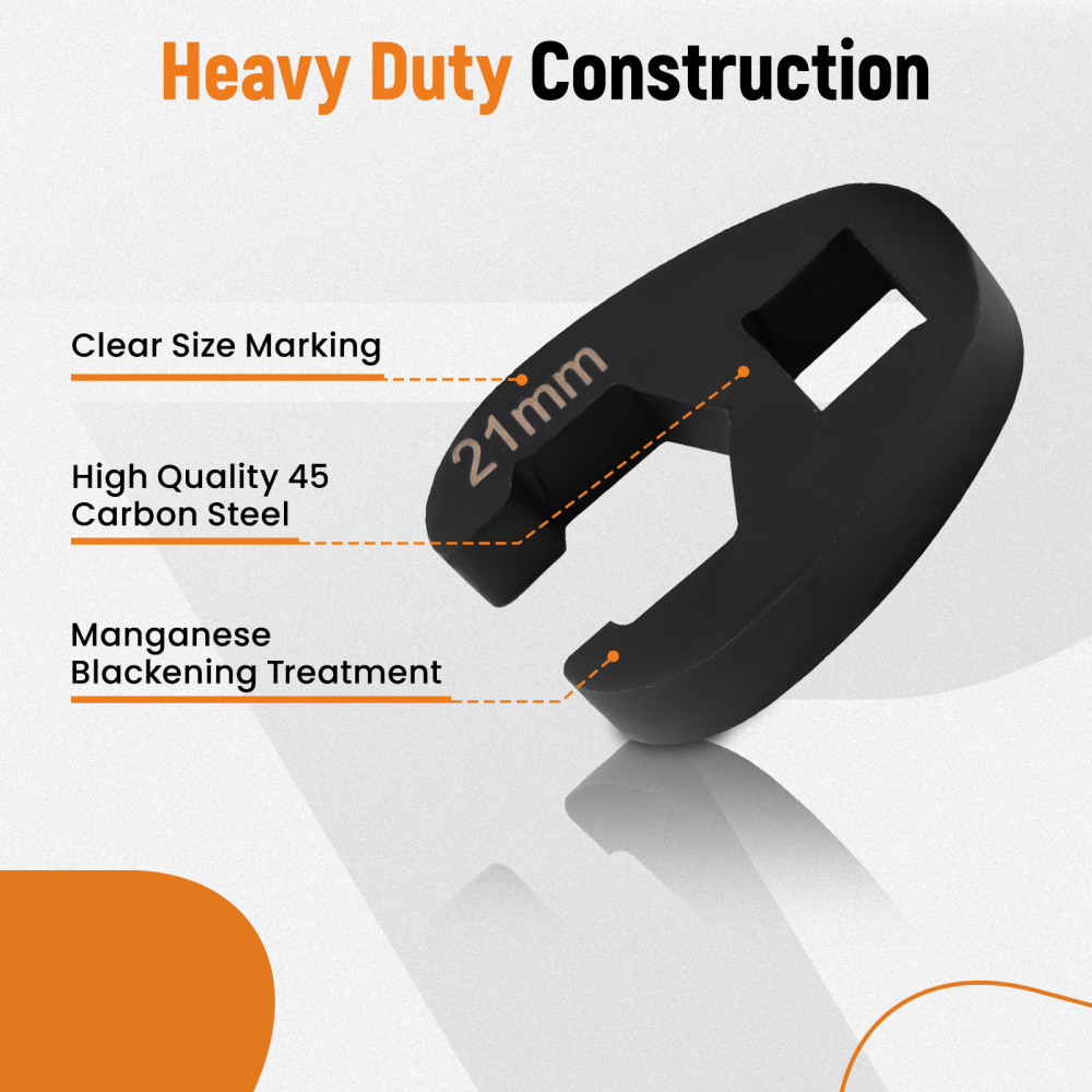 15 Piece Flare Nut Wrench Set Crowfoot Wrench Set 8-24mm 3/81/2 Drive Steel