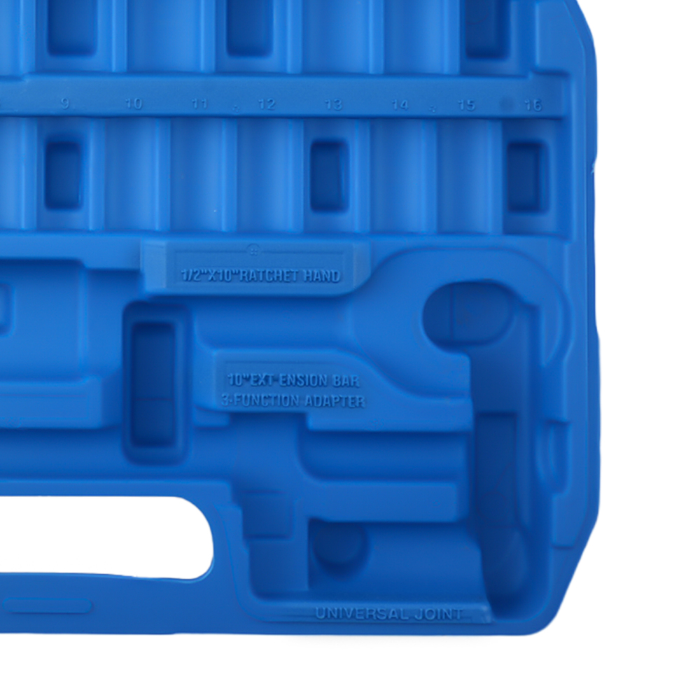 32Pcs 1/2 Drive Socket Set Chrome Steel 6/12-Point Ratchet Wrench Kit 8-32mm