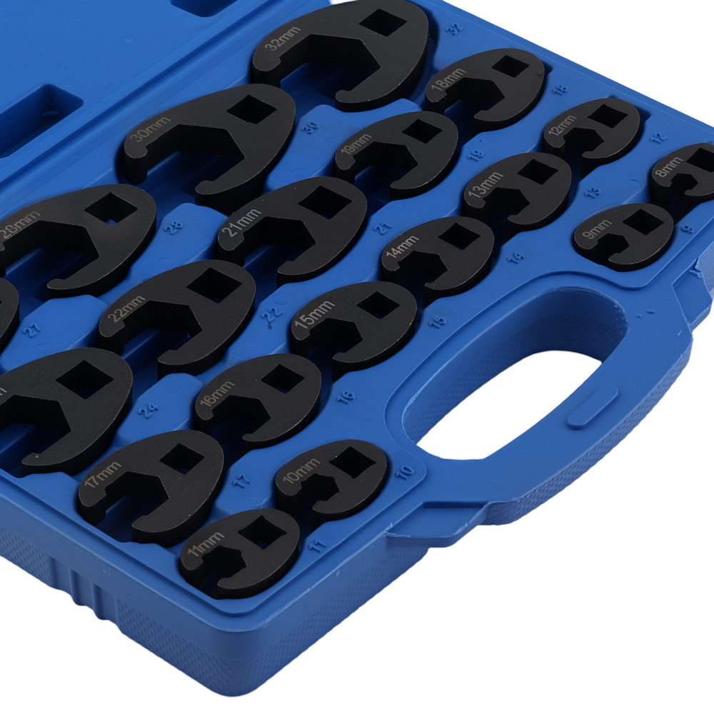 19 Chiavi a Piede di Corvo Professionali Acciaio #45 for Meccanico Auto