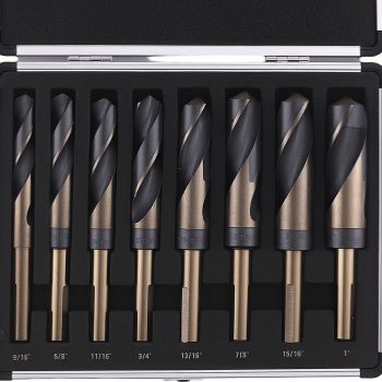 8PCS HSS Wood Drill Bit Set 9/16-1 inch with Storage compatible for Case 135° Split Point 1/2