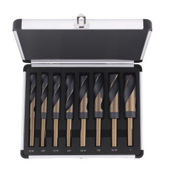 8PCS HSS Wood Drill Bit Set 9/16-1 inch with Storage compatible for Case 135° Split Point 1/2